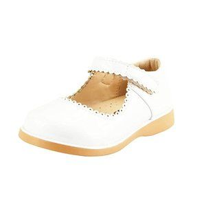 The Doll Maker Girl Cute Mary Jane Flats - School Dress Shoes - White - Size 5